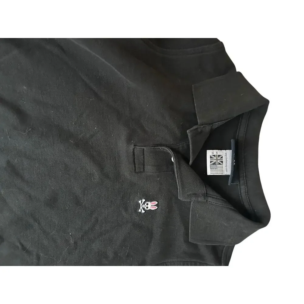 Psycho Bunny Casual Polo Shirt Boys Size black size‎ XS 5-6